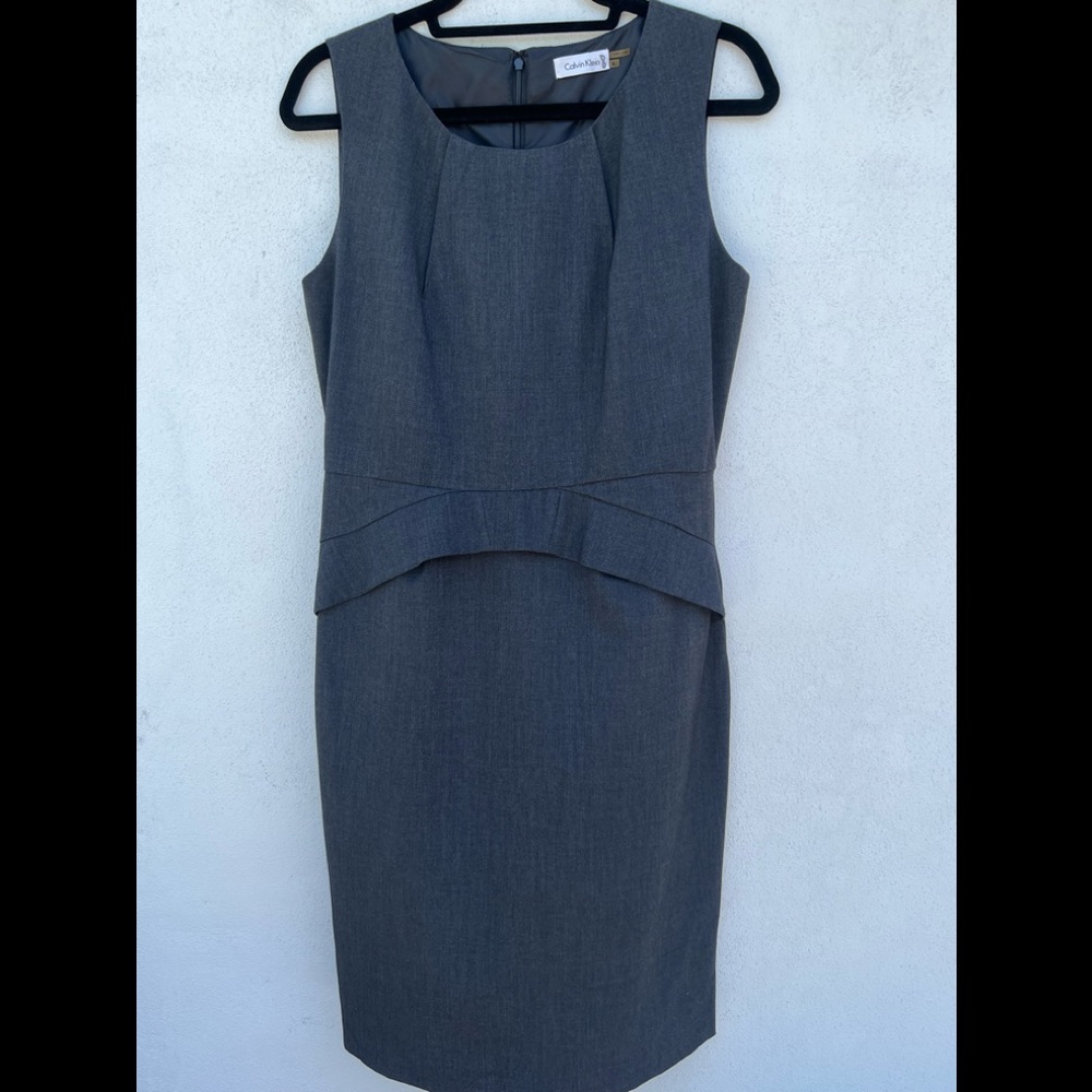 Like New Calvin Klein Gray Dress size 8.